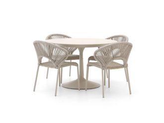 Suns Vado/Nova &oslash;120cm dining tuinset 5-delig stapelbaar