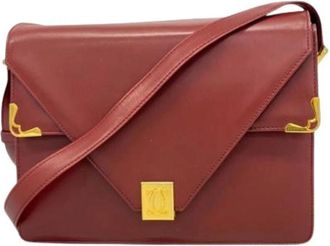 Cartier Pre-owned Cross Body Bags, female, Red, Size: ONE SIZE Pre-owned Vintage Shoulder Bag