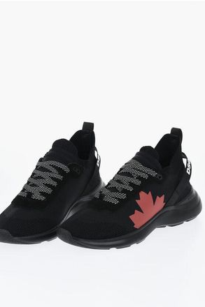 Dsquared2 Technical Fabric FLY Low-Top Sneakers with Contrasting Detai size 46