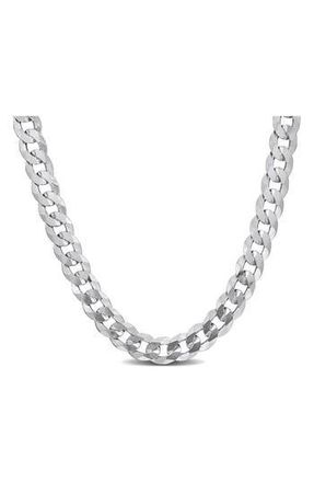 Delmar Sterling Silver Bevel Curb Chain Necklace at Nordstrom Rack