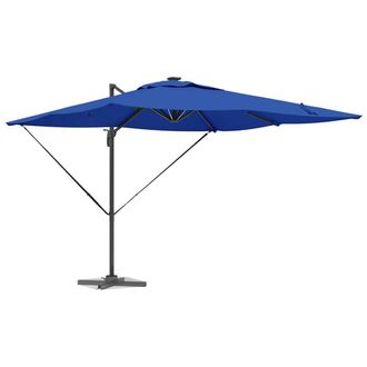 Berkfield Home Durable Cantilever Roma Parasol with LEDs in Azure Blue g&Auml;&igrave; 286 x