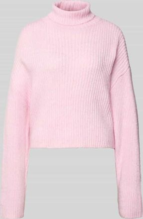 Only Relaxed Fit Rollkragenpullover mit Woll-Anteil Modell MELANIE in Rosa, Größe XL