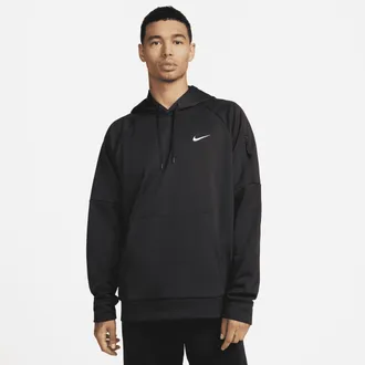 Nike Mens Nike Therma Therma-FIT Hooded Fitness Pullover in Black | DQ4834-010