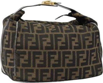 Fendi Pre-owned Handbags, female, Brown, Size: ONE SIZE Pre-owned Canvas Handbag