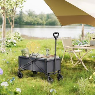 Woltu Woltu Carro De Transporte Para Jard&iacute;n, Gris