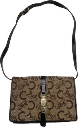 Celine Pre-owned Cross Body Bags, female, Brown, Size: ONE SIZE Pre-owned Leather Cross Body Bag