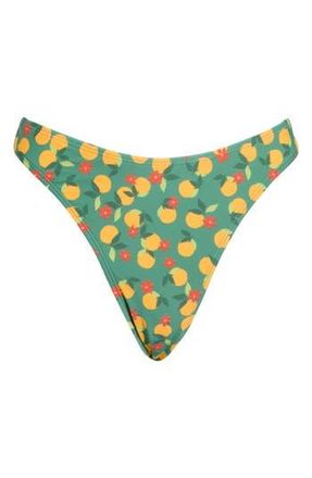 Cupshe High Waist Bikini Bottoms in Green Multi at Nordstrom Rack, Size X-Large