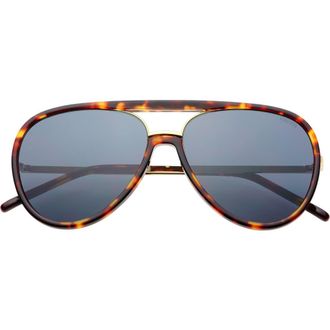 Freyrs Eyewear Shay Aviator Sunglasses in Tortoise/solid Gray at Nordstrom