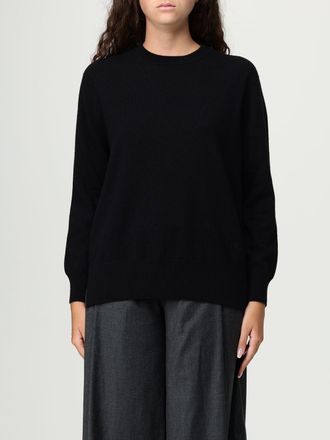 Agnona Womens Crewneck Classic Sweater - Black Cashmere - Size Small