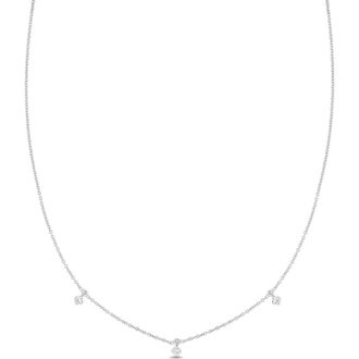 Bony Levy Audrey Diamond Station Necklace in 18K White Gold at Nordstrom Rack