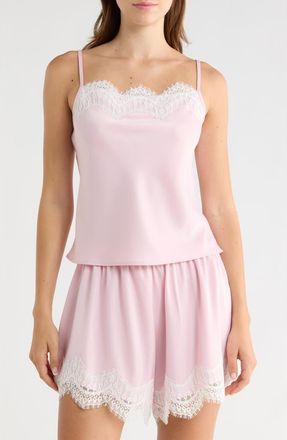 Wayf Lace Inset Camisole in Pink at Nordstrom Rack, Size X-Small