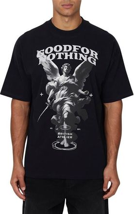 Good For Nothing Statue Print Relaxed T-shirt in Black at Nordstrom, Size Xx-Large