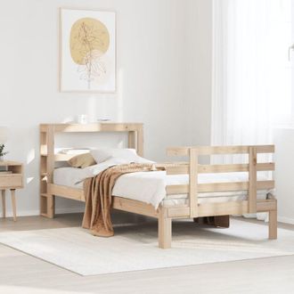 vidaXL Estructura De Cama Con Cabecero Madera Maciza Pino 75x190 Cm Vidaxl