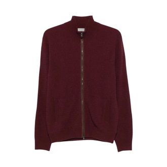 Canali Truien & Vesten, Heren, Rood, 3Xl, Wol, Gebreid vest met ronde hals