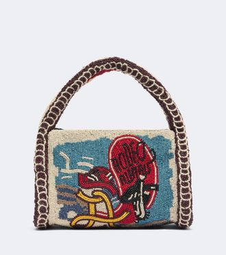 Alemais Al&eacute;mais Ace Small beaded shoulder bag
