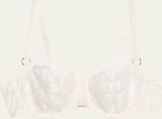 Chantelle Fleurs Velvet Applique Demi Bra