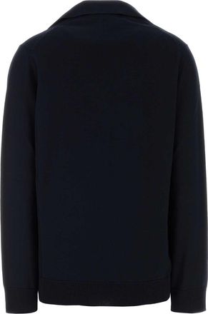 Gucci Womens Wool Oversize Polo Sweater Navy