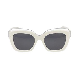 Alaia Sunglasses, female, White, Size: 53 MM Square Frame Sunglasses