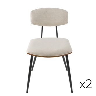 Signature Lote de 2 sillas de tela cruda - A24 cm