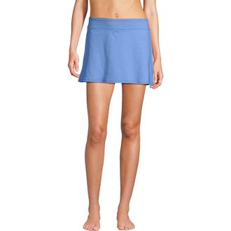 Lands End Tummy Control Skirt Swim Bottoms in Lake Blue at Nordstrom, Size 12