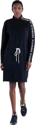 John Richmond Sportieve Korte Jurk met Trekkoord - Dames - Korte kleedjes - Zwart - 2XS - Polyester - Kleedjes