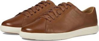 Cole Haan Mens Cole Haan Grand Crosscourt II Sneaker Tan Leather Burnish Shoes ZOGG2062