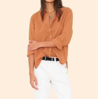 Xirena Beau Long Sleeve Shirt In Ginger