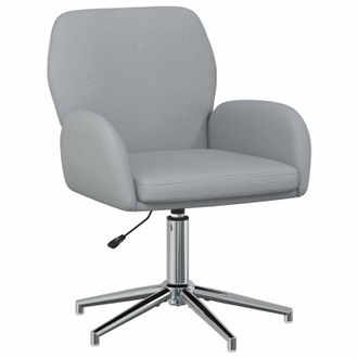 vidaXL Silla De Escritorio Giratoria 54 X 58 X 90 Cm Gris Claro Tela Vidaxl