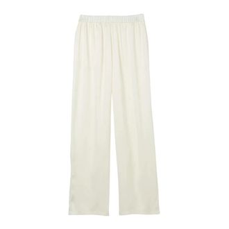 Stylein Broeken, Dames, Beige, XS, Leer, Wijde broeken