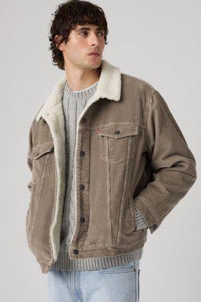Levi's Relaxed Sherpa Trucker Jacket - Hombre - 2XL - Marr&oacute;n / Brindle