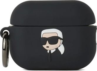 Karl Lagerfeld Ikon AirPods 3 case - women - Silicone/Zinc Alloy - One Size - Black