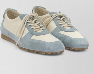 Aeyde uma low sneakers suede panels rubber sole