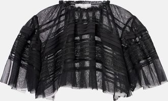 Xu Zhi Top cropped in mesh