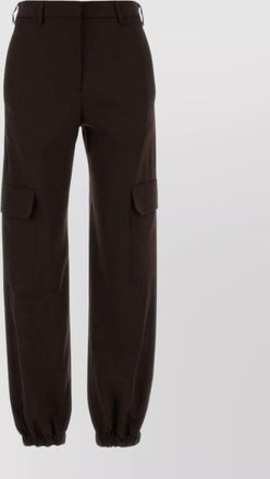 Pantaloni Torino brown stretch polyester blend cargo pant