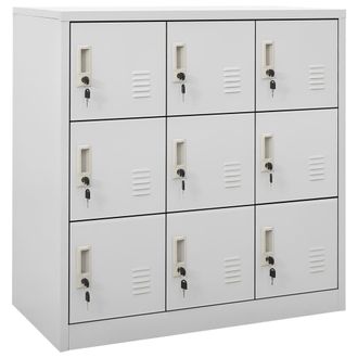 vidaXL Vidaxl - Armadietto Con Chiave Grigio Chiaro 90x45x92,5 Cm In Acciaio