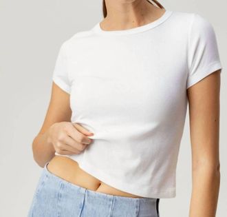 Sundays Brother Ribbed Tee In White