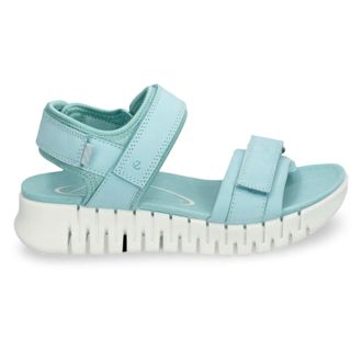 Ecco Ecco Gruuv Sol Leather Textile Womens Slingbacks Sandals - Aquatic - Size:UK 5-5.5