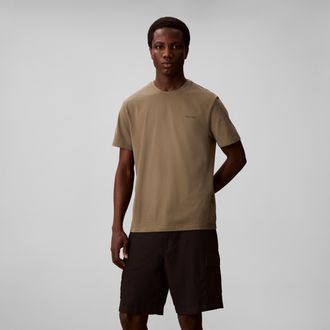 Calvin Klein T-Shirt CALVIN KLEIN SS MICRO LOGO CREWNECK TEE, Herren, Gr. XXL, dusty olive, Web, Obermaterial: 100% Baumwolle, unifarben, regular fit normal, Rundh