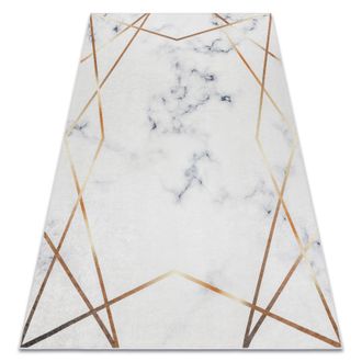 RugsX Rugsx - Alfombra Lavable Andre 1220 M&aacute;rmol, Geom&eacute;trico Antideslizante - Blanco White 160x220 Cm