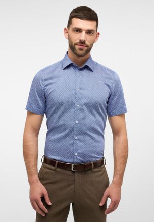 Eterna Kurzarmhemd ETERNA SLIM FIT, Herren, Gr. 44, Normalgr&ouml;ssen, hellblau, Twill, 100% Baumwolle, schmal, Hemden Kurzarmhemd, NON IRON (b&uuml;gelfrei)