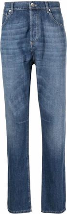 Brunello Cucinelli Straight-Leg Jeans With A Faded Effect