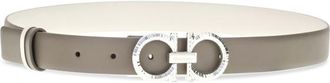 Ferragamo Taupe Solid Reversible Belt