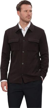 Stefano Lauran Overshirt - Heren - Jassen - Bruin - Maat: L Wol