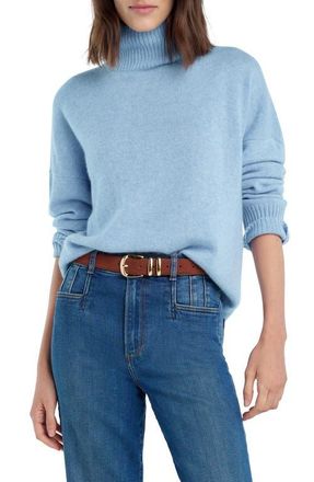 Favorite Daughter The Maddie Turtleneck Cashmere Sweater in Baby Blue at Nordstrom, Size X-Large