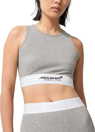 Reiss Cloud Ribbed Cropped Vest