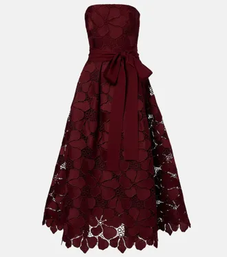 Elie Saab Silk-blend guipure lace cocktail dress