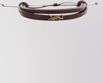 Saint Laurent ysl bracelet double strap knot detail