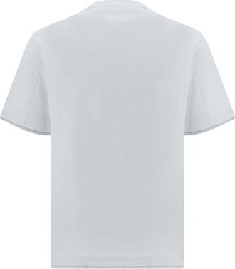 Brunello Cucinelli Mens White Cotton T-Shirt