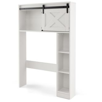 Giantex Estanter&iacute;a blanca del ba&ntilde;o 84 x 17 x 128 cm