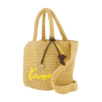 Kenzo Womens Raffia Crossbody Bag Beige